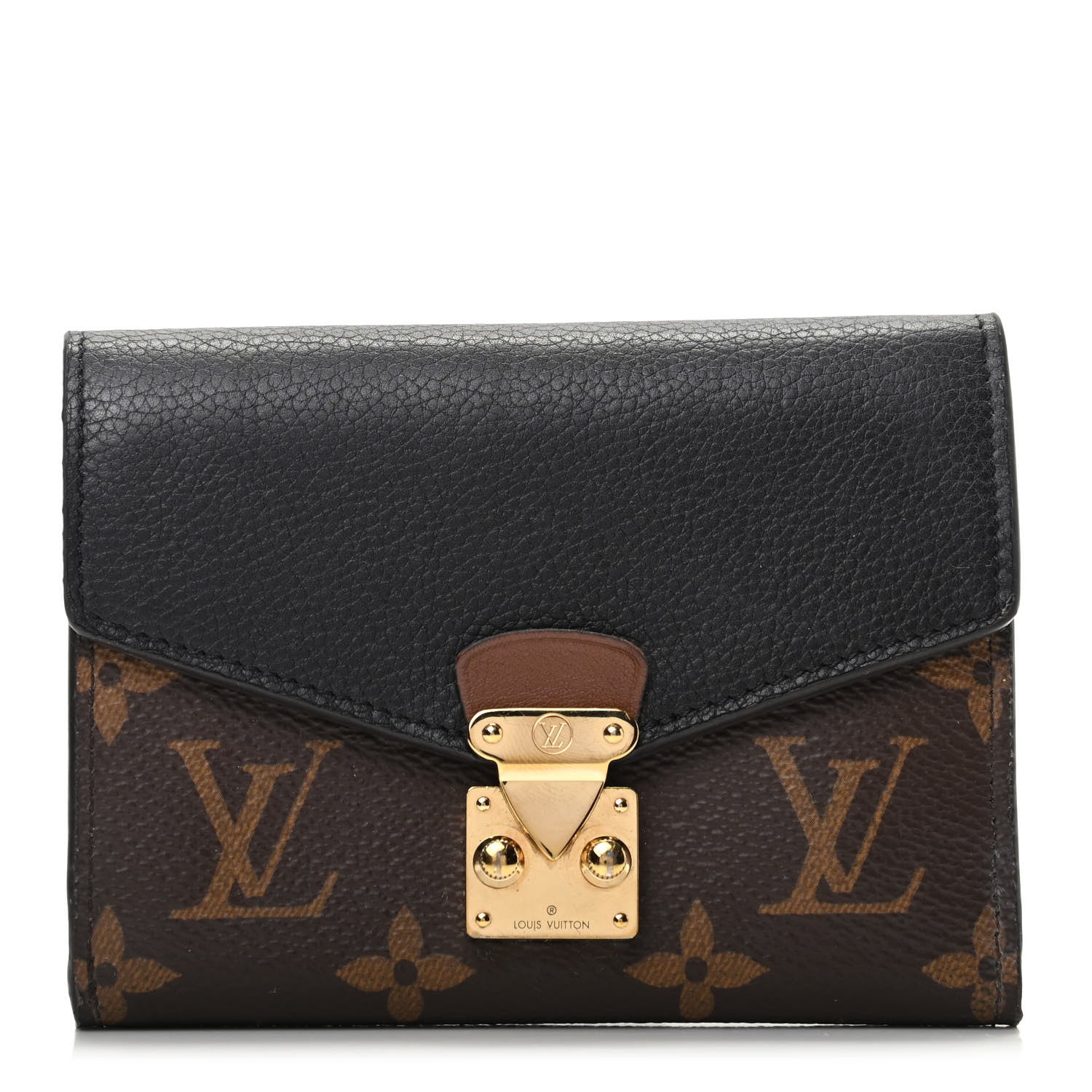 Louis Vuitton Monogram Pallas Compact Wallet NM Black 1 of 6