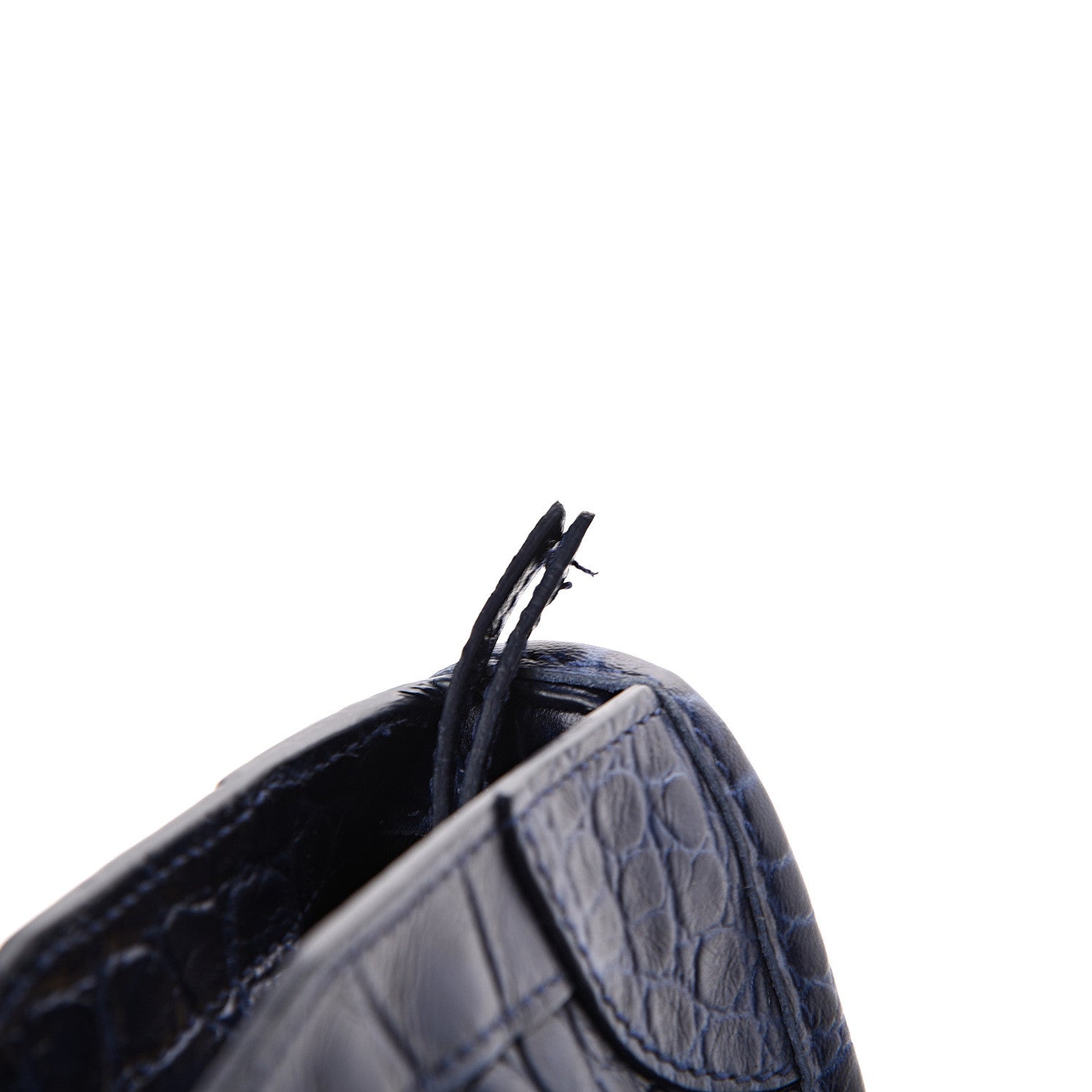 Balenciaga Calfskin Crocodile Embossed Gold Metallic Edge Hardware S City Bleu 14 of 14