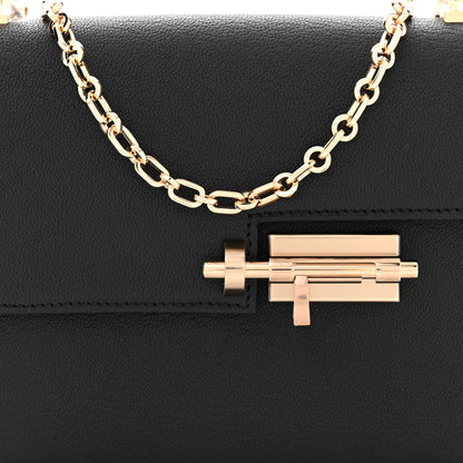 Hermes Chevre Mysore Mini Verrou Chaine Bag Black 8 of 11
