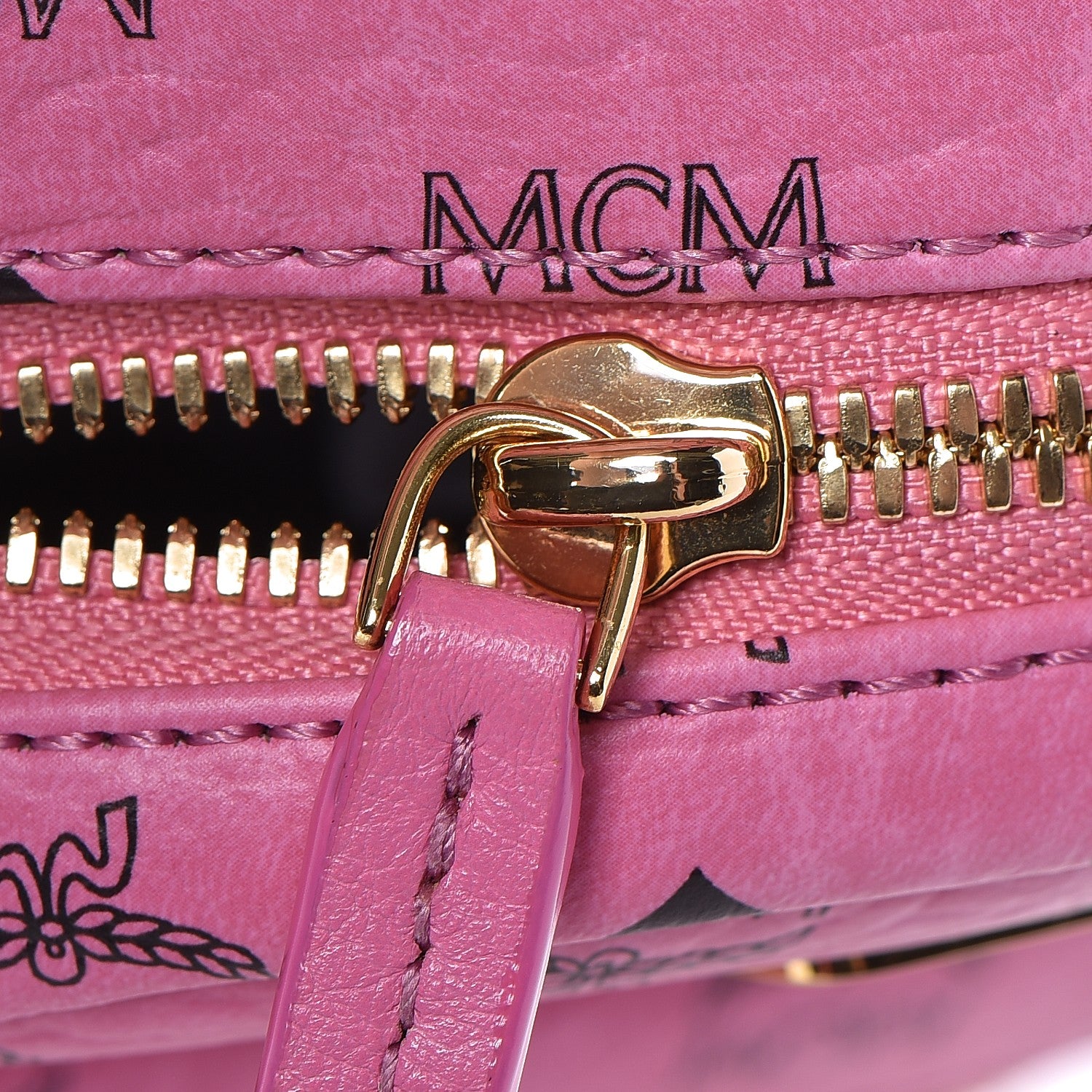 MCM Visetos Side Stud X-Mini Stark Backpack Pink 10 of 13