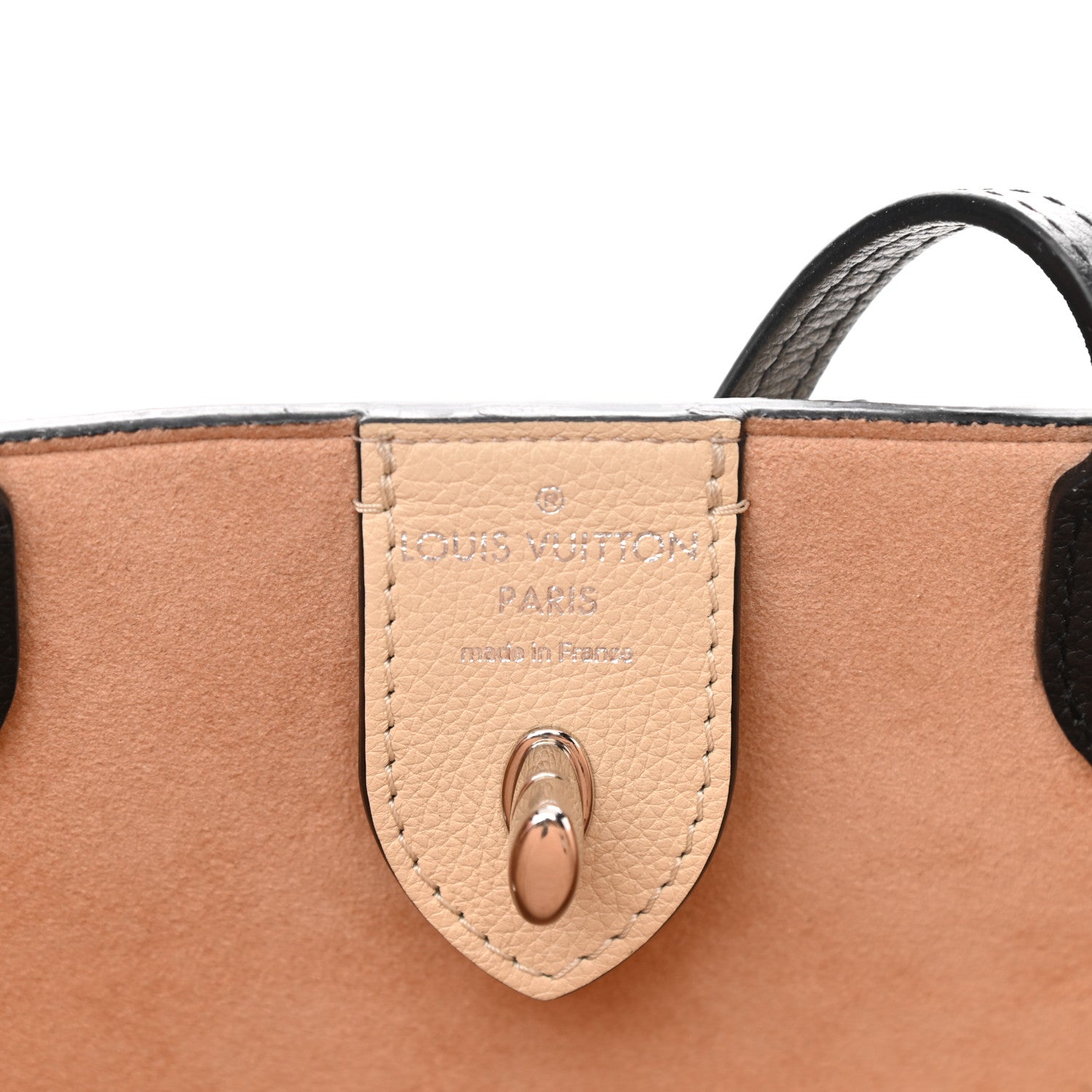 Louis Vuitton Calfskin Lockme Cabas Vanille Black 6 of 13