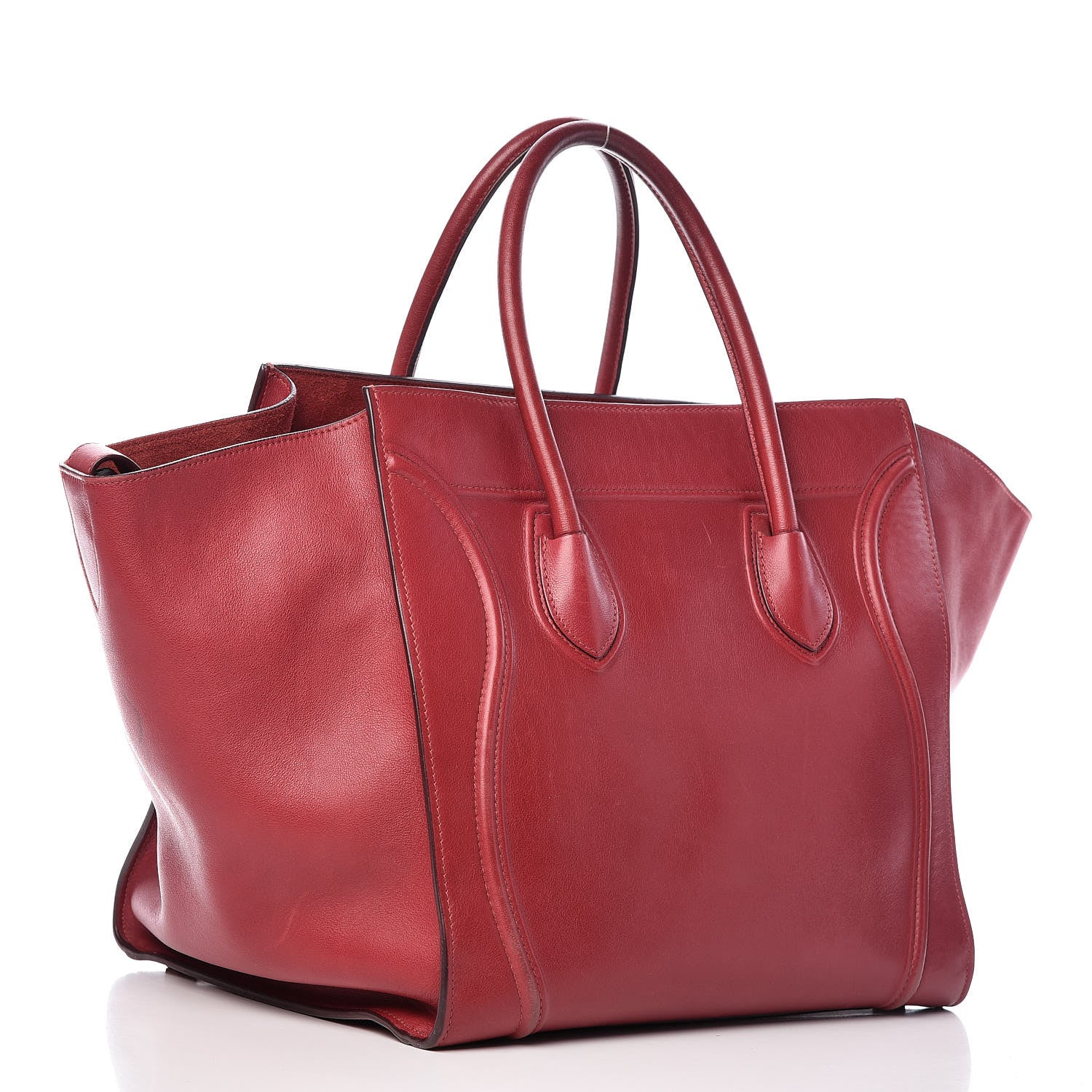 Celine Supple Calfskin Medium Phantom Luggage Red 3 of 21