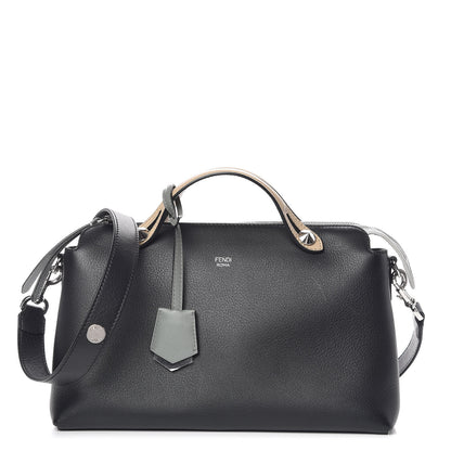Fendi Vitello Dolce 4 Color Medium By The Way Boston Bag Carbone Grigio Polvere Multicolor 1 of 12