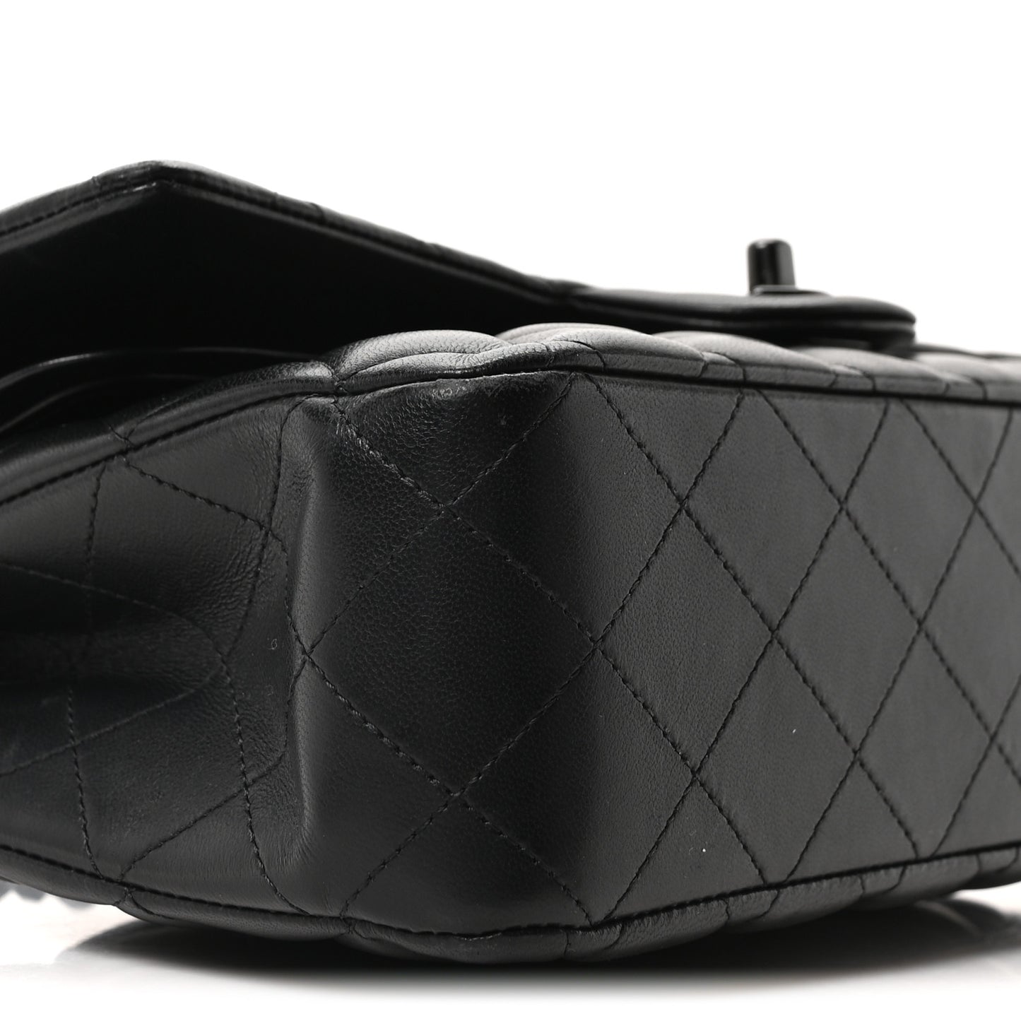 Lambskin Quilted Medium Double Flap So Black
