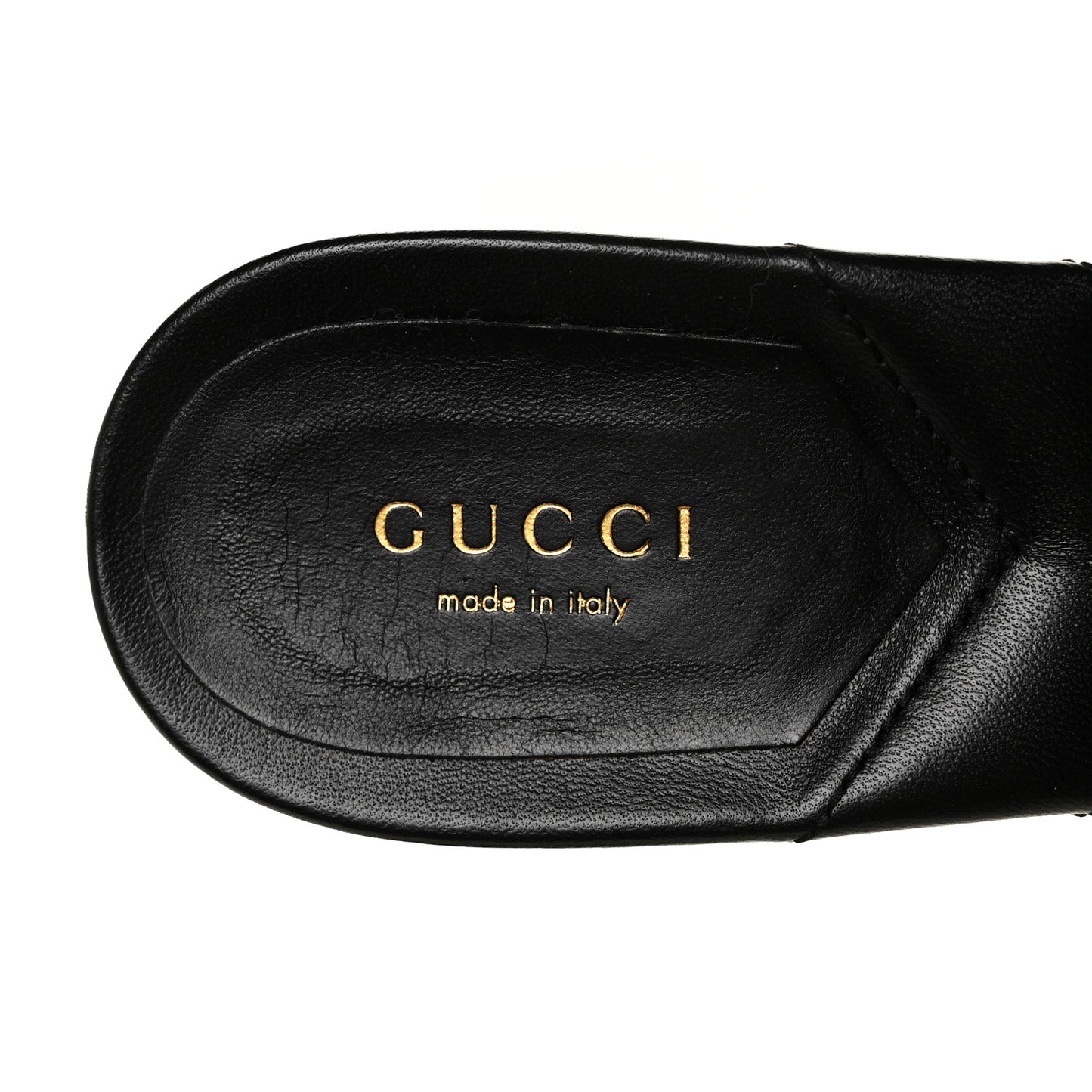 Nappa Matelasse GG Marmont 75mm Slide Sandals 41 Black