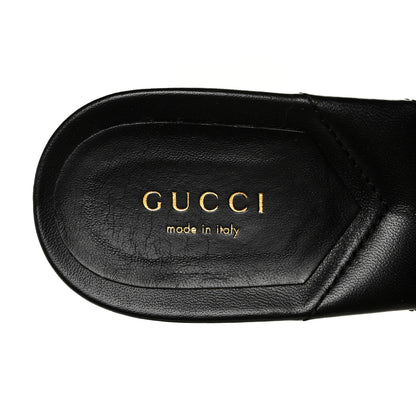 Gucci Nappa Matelasse GG Marmont 75mm Slide Sandals 41 Black 7 of 9