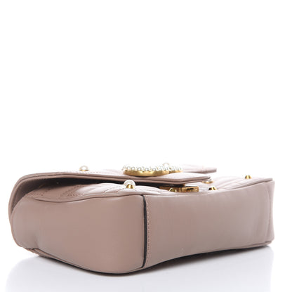Gucci Calfskin Matelasse Studded Mini Pearly GG Marmont Shoulder Bag Porcelain Rose 4 of 9