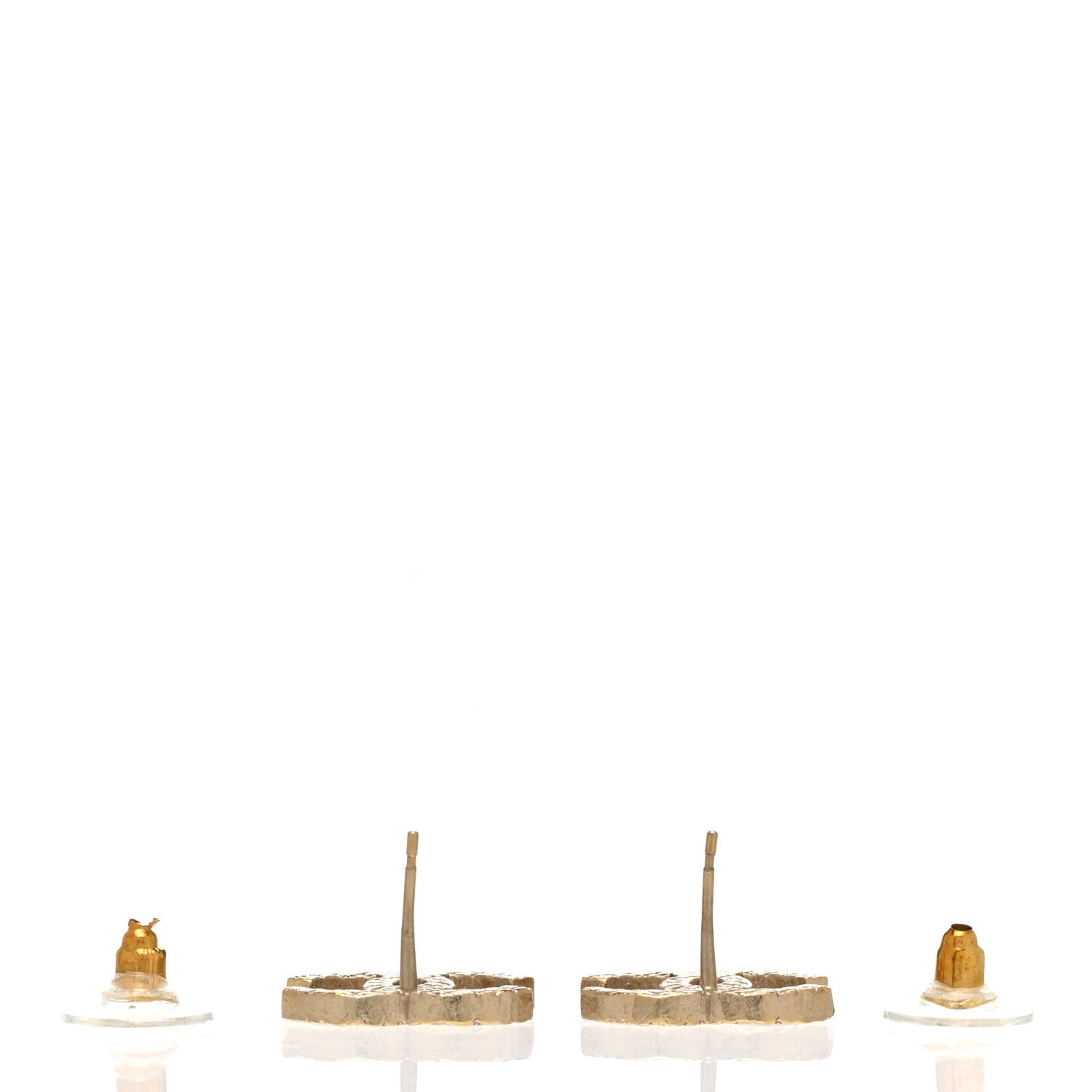 Chanel Quilted CC Earrings Gold 3 of 6