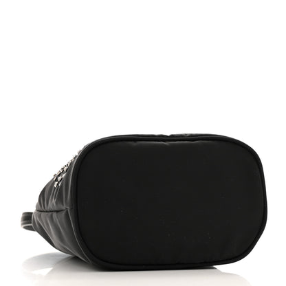 Prada Tessuto Saffiano Ricamo Sequin Crystal Embellished Mini Re-Edition 1978 Bucket Bag Black 4 of 12