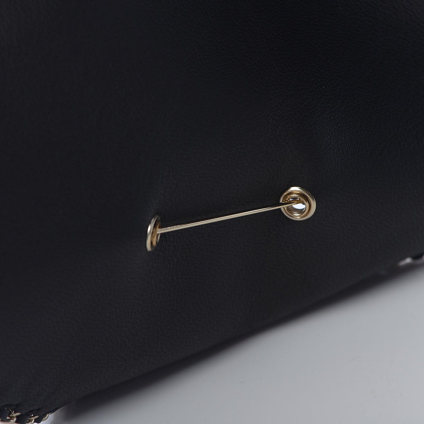 Lambskin Calfskin Chain CC Bandana Black Gold