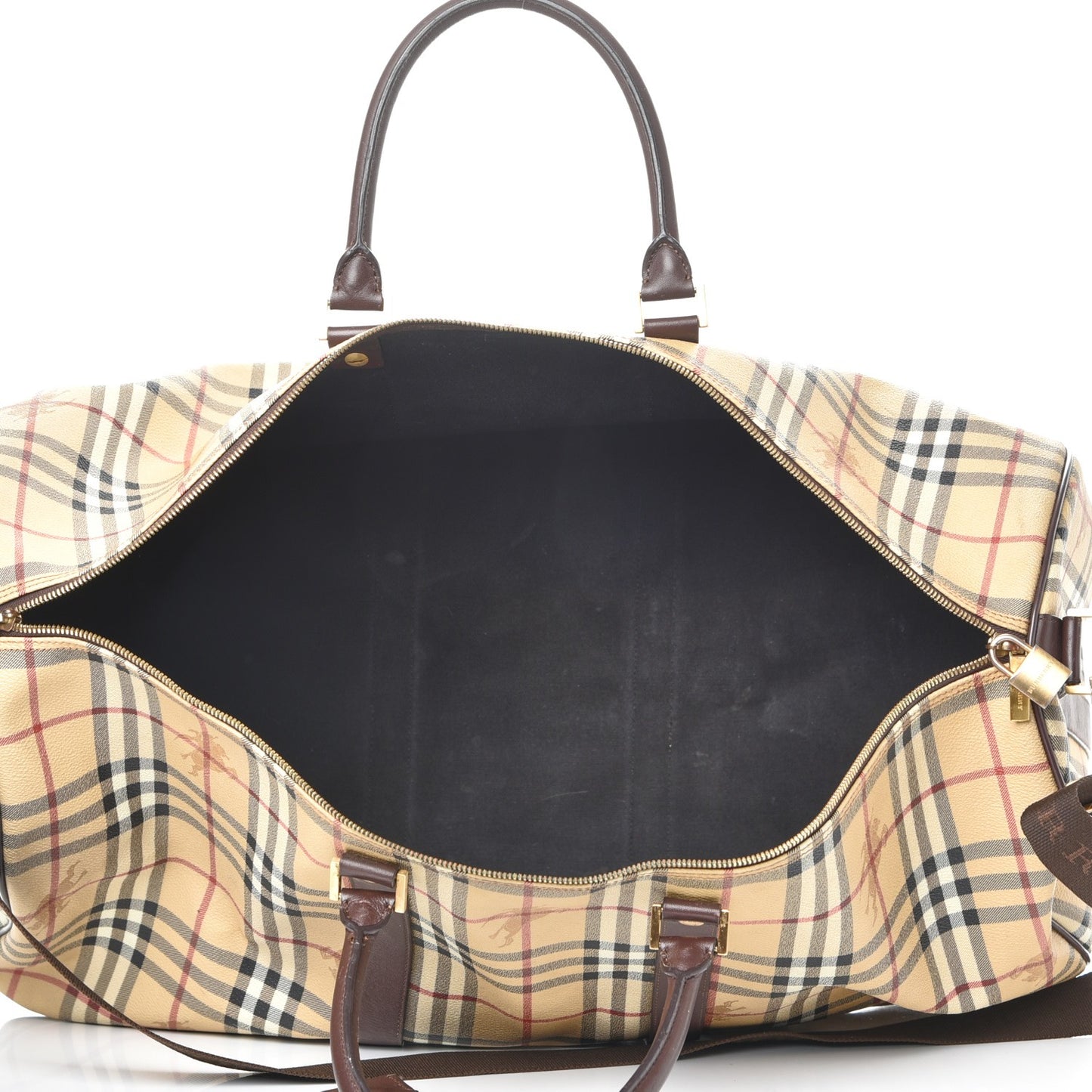 Haymarket Check Duffle Bag Dark Brown