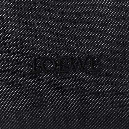 Loewe X Louis Wain Denim Embroidered Futurist Cats Medium Flamenco Knot Clutch Blue 8 of 12