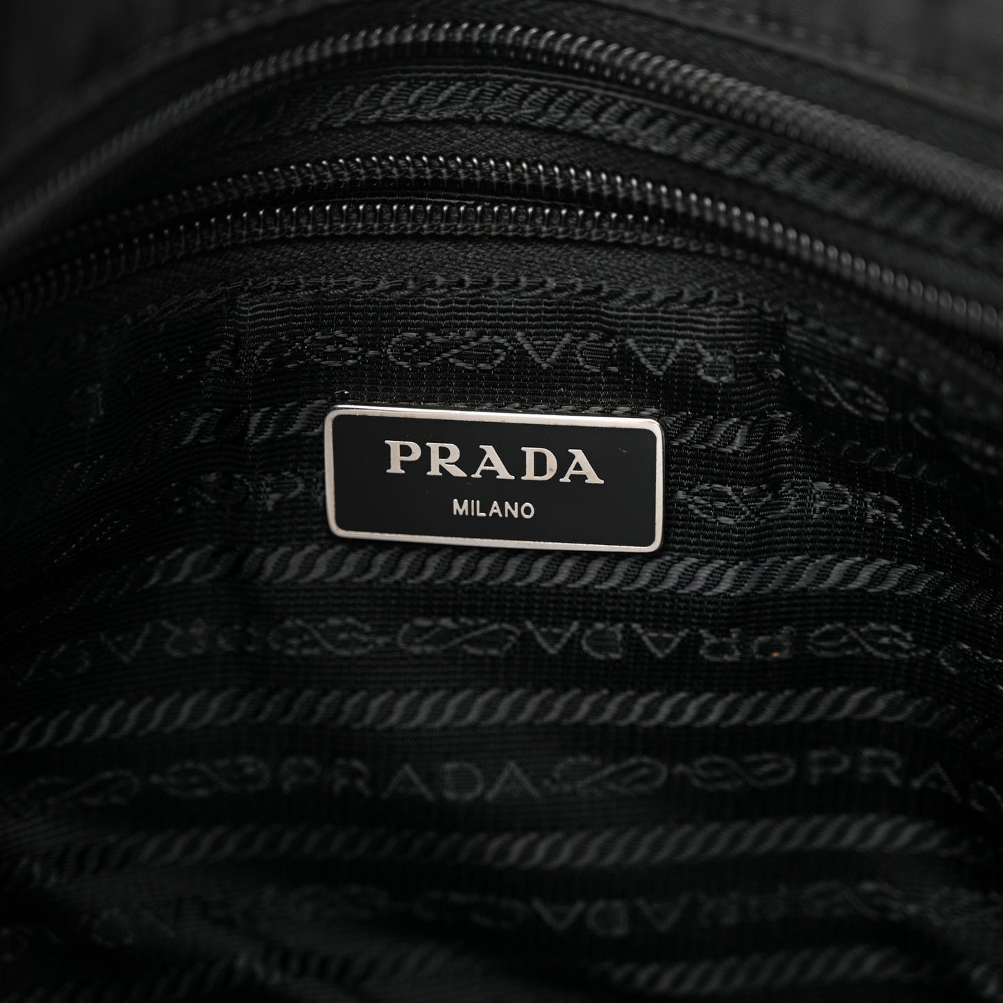 Nylon Vela Flat Messenger Bag Black