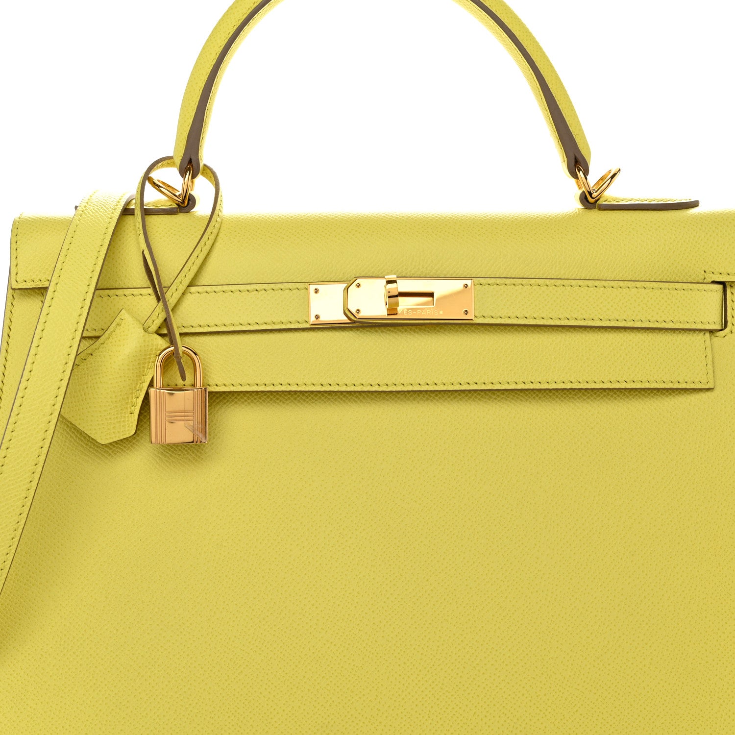 Hermes Epsom Kelly Sellier 32 Lime 8 of 10