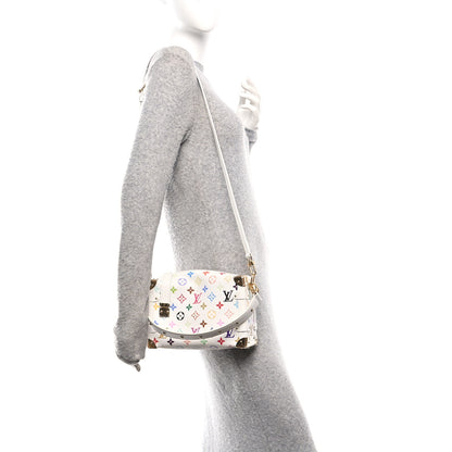 Louis Vuitton LV x TM Cowhide Monogram Multicolor Side Trunk MM White 2 of 9