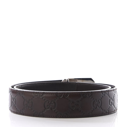 Gucci Guccissima Signature Belt 85 34 Dark Brown 2 of 5