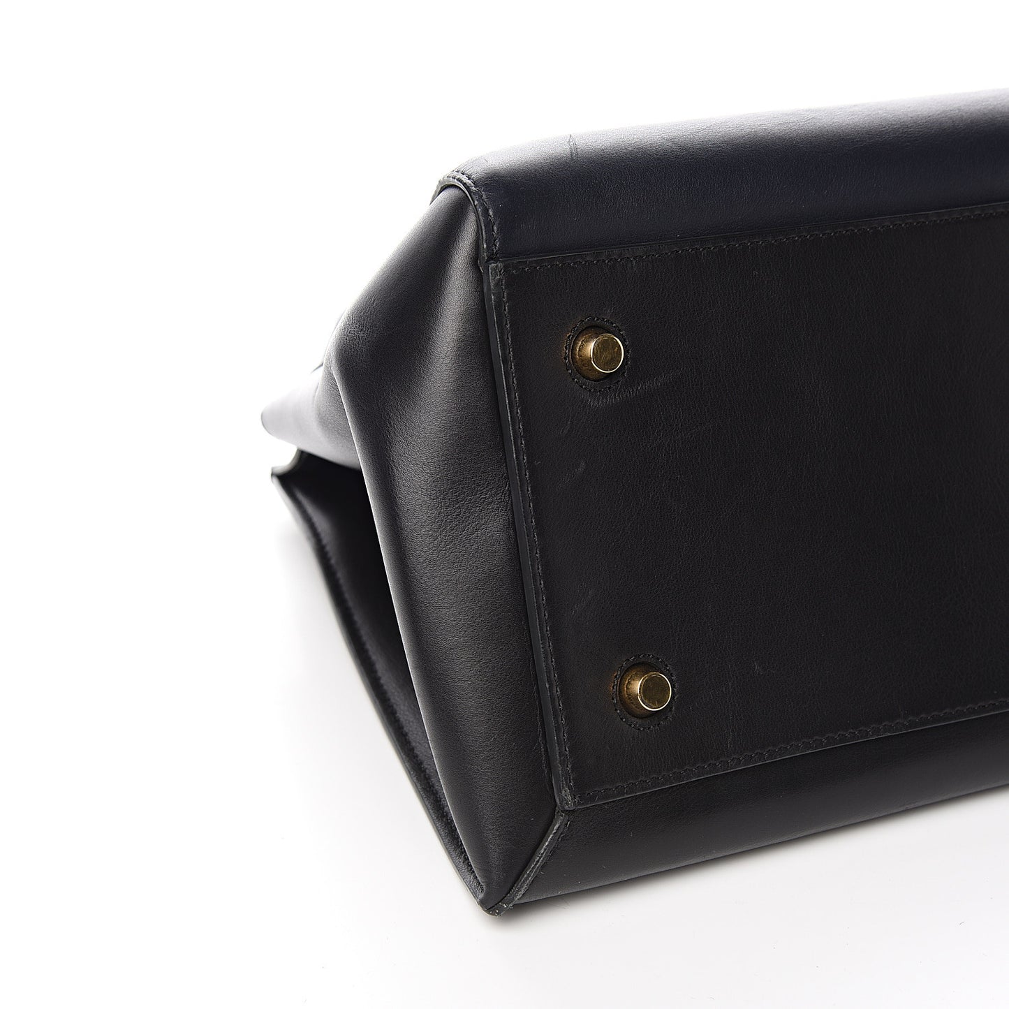 Supple Calfskin Medium Edge Shoulder Bag Black