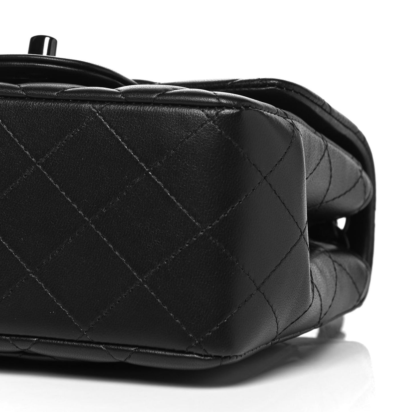 Lambskin Quilted Mini Square Flap So Black