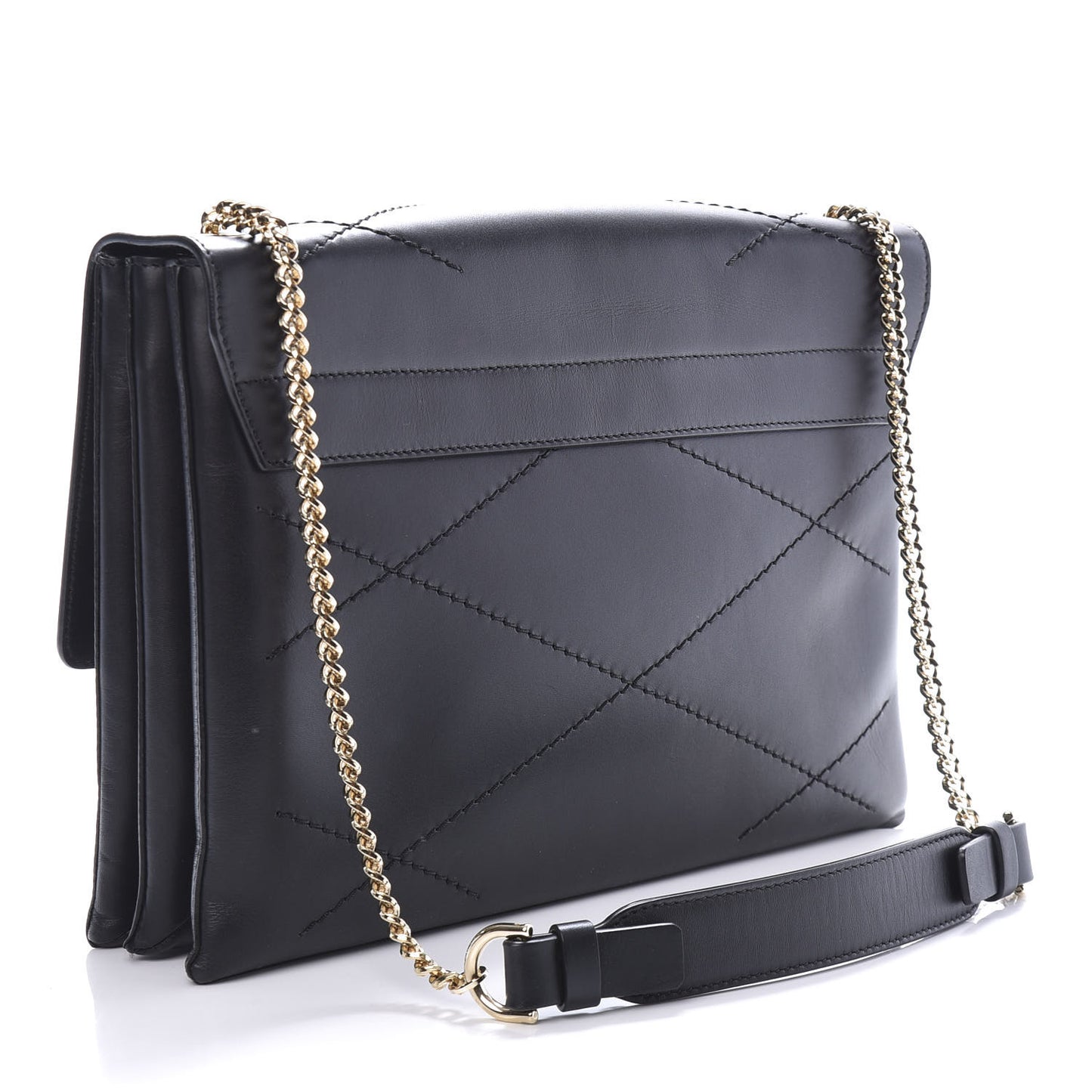 Lambskin Quilted Medium Sugar Flap Shoulder Bag Black