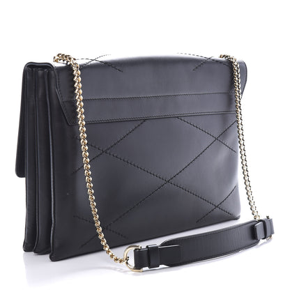 Lanvin Lambskin Quilted Medium Sugar Flap Shoulder Bag Black 3 of 13