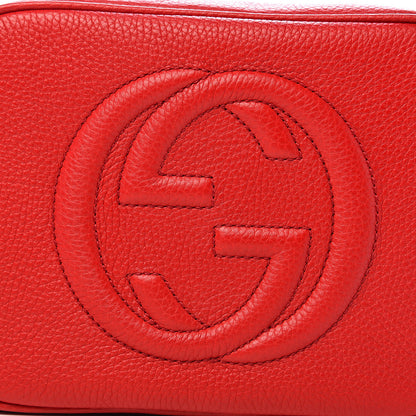 Gucci Pebbled Calfskin Small Soho Disco Bag Tabasco Red 9 of 9