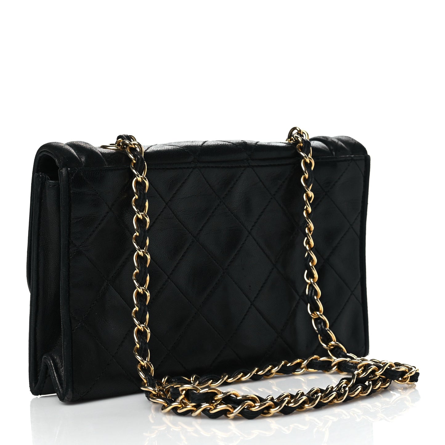 Lambskin Quilted Tassel Flap Black