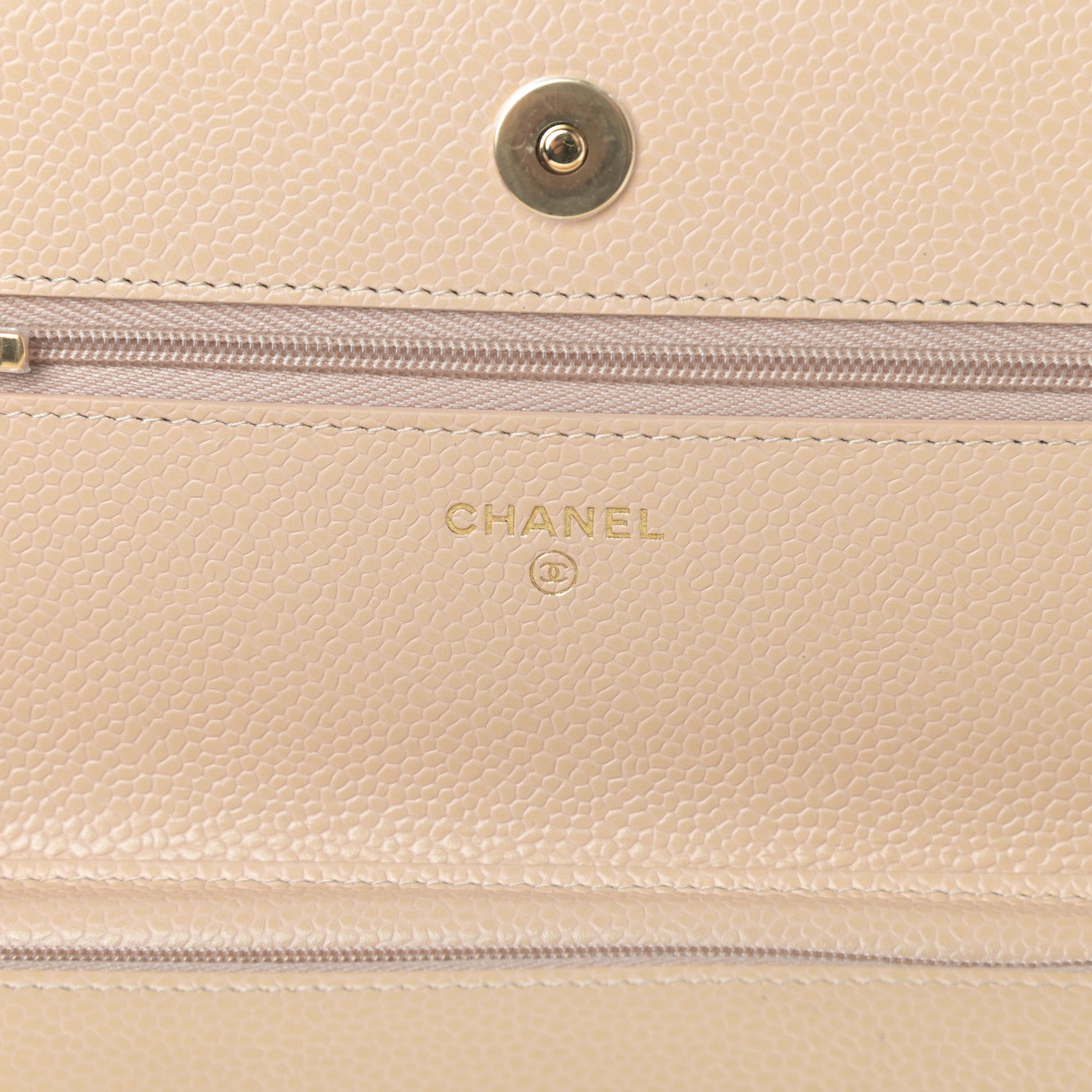 Chanel Caviar Quilted Wallet On Chain WOC Beige 6 of 14
