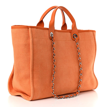 Chanel Canvas Medium Deauville Tote Orange 3 of 10