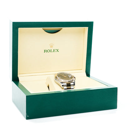 Rolex Stainless Steel 18K Yellow Gold 41mm Oyster Perpetual Datejust II Watch Black Roman 116333 5 of 5