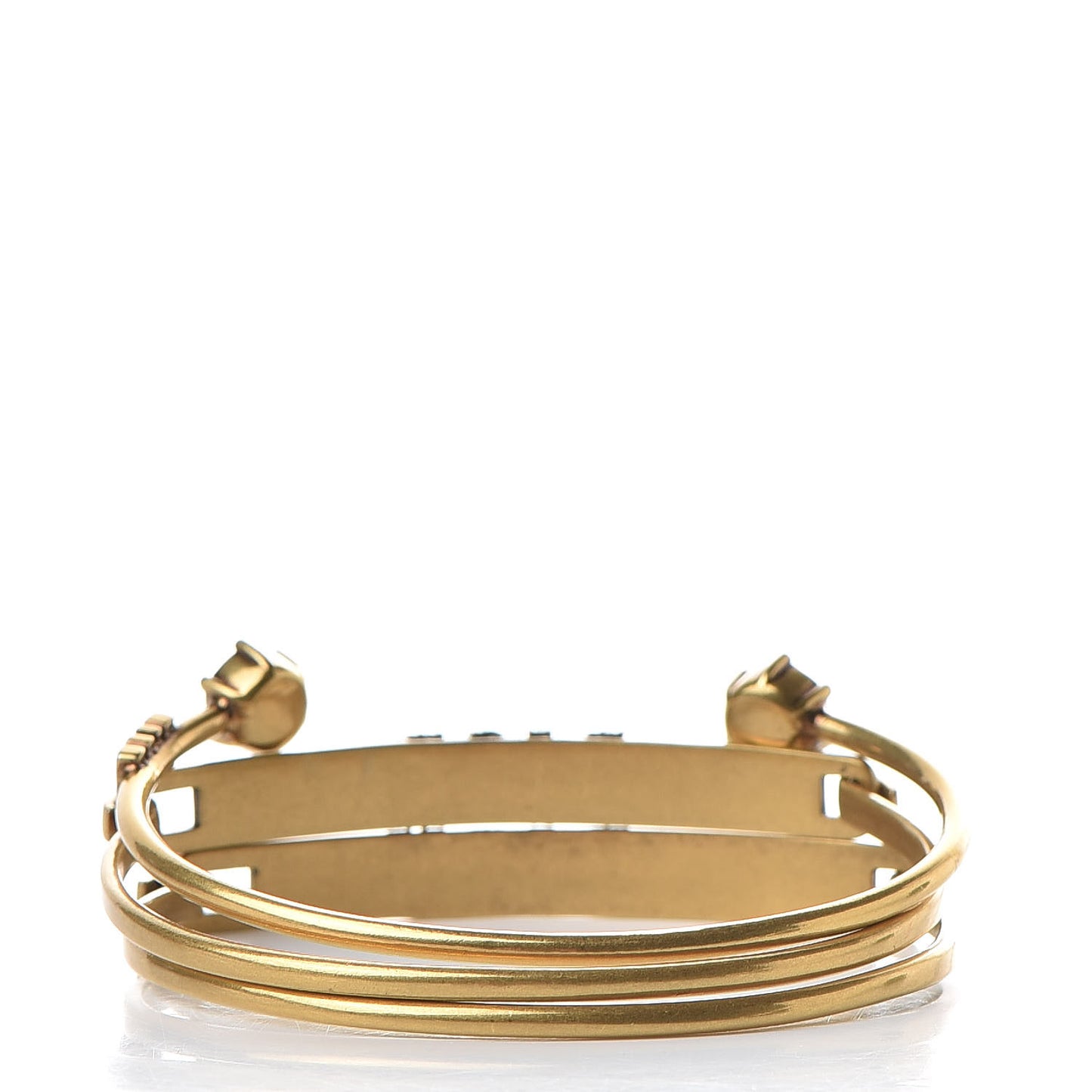 Metal Crystal Dio(r)evolution Bracelet Set Gold