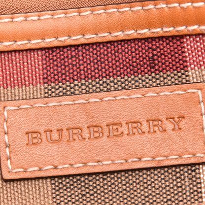 Burberry Canvas Mega Check Medium Ashby Hobo Saddle Brown 6 of 8