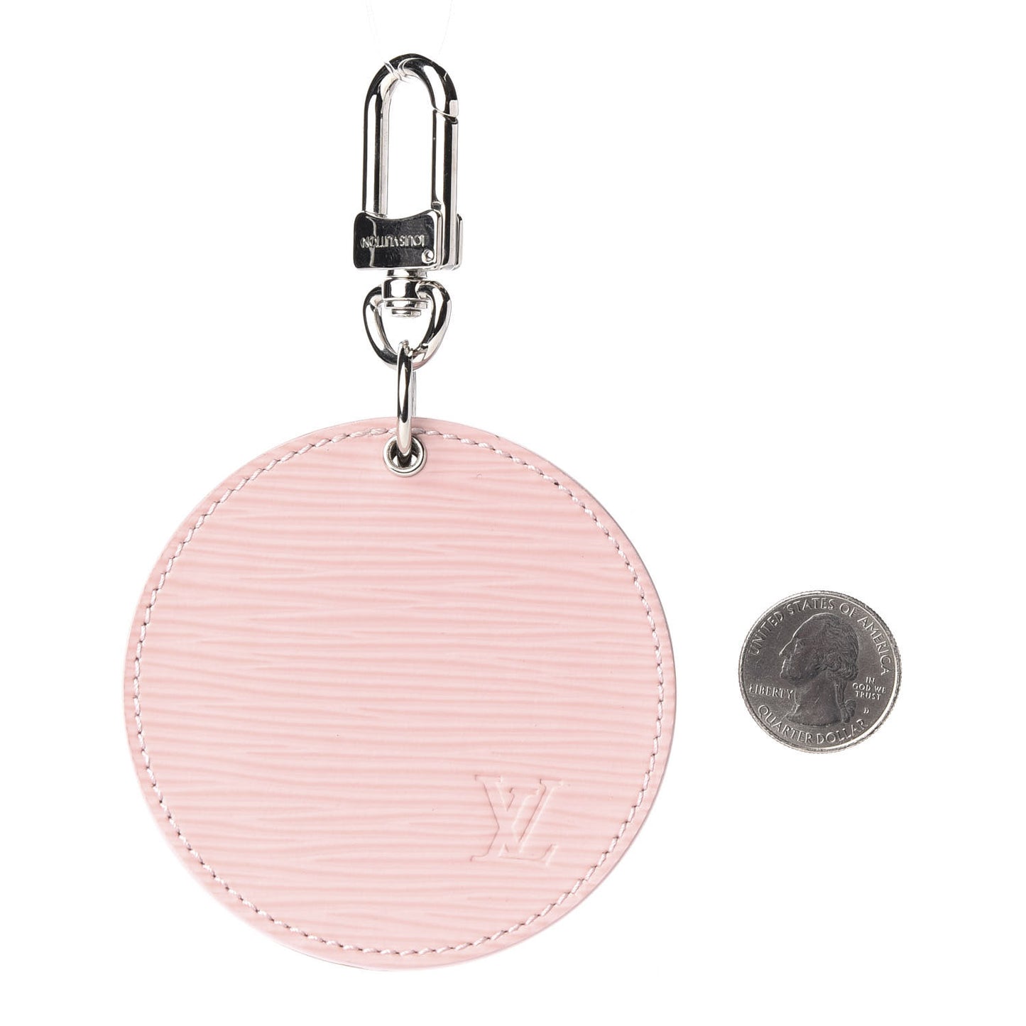 Epi Mirror Bag Charm Key Holder Rose Ballerine