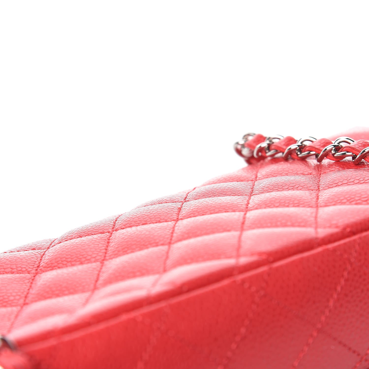 Chanel Caviar Quilted East West Flap Red 10 of 11
