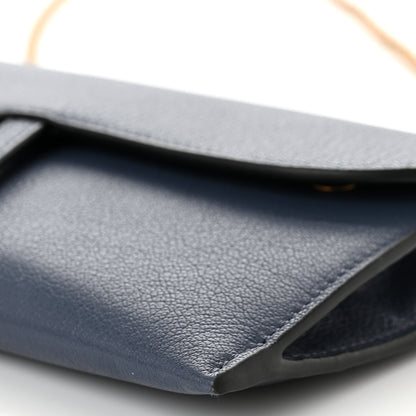 Christian Dior Goatskin Saddle Long Wallet With Chain Dark Blue 12 of 14