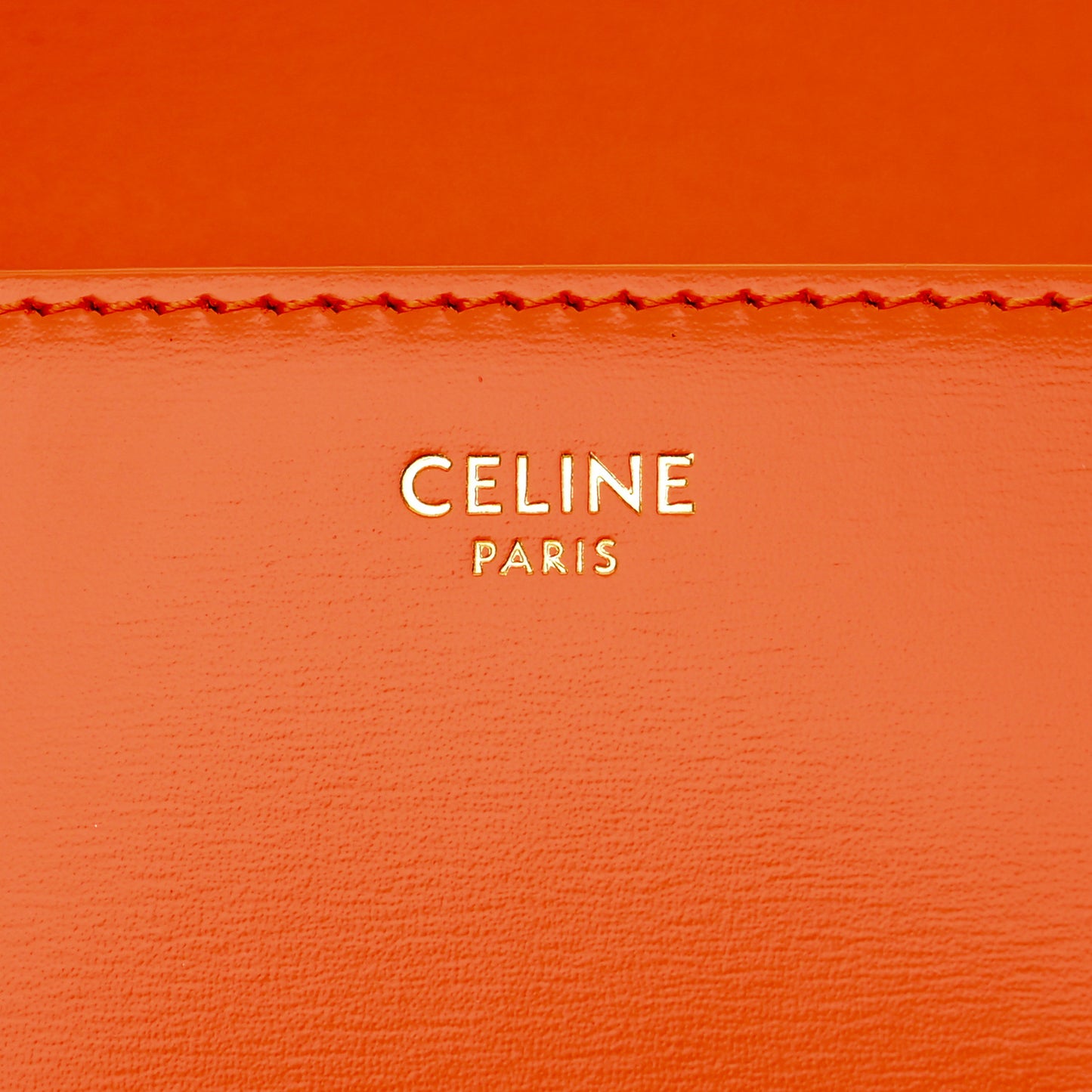 Natural Calfskin Triomphe Shoulder Bag Orange