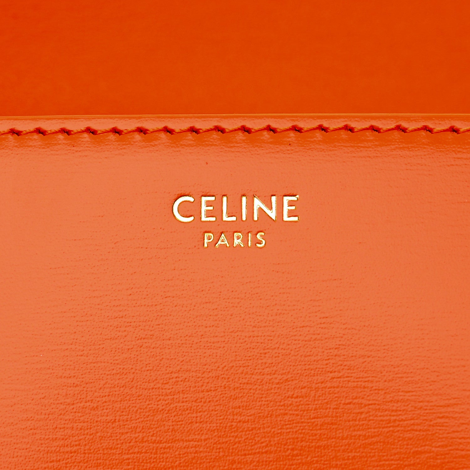 Celine Natural Calfskin Triomphe Shoulder Bag Orange 7 of 11