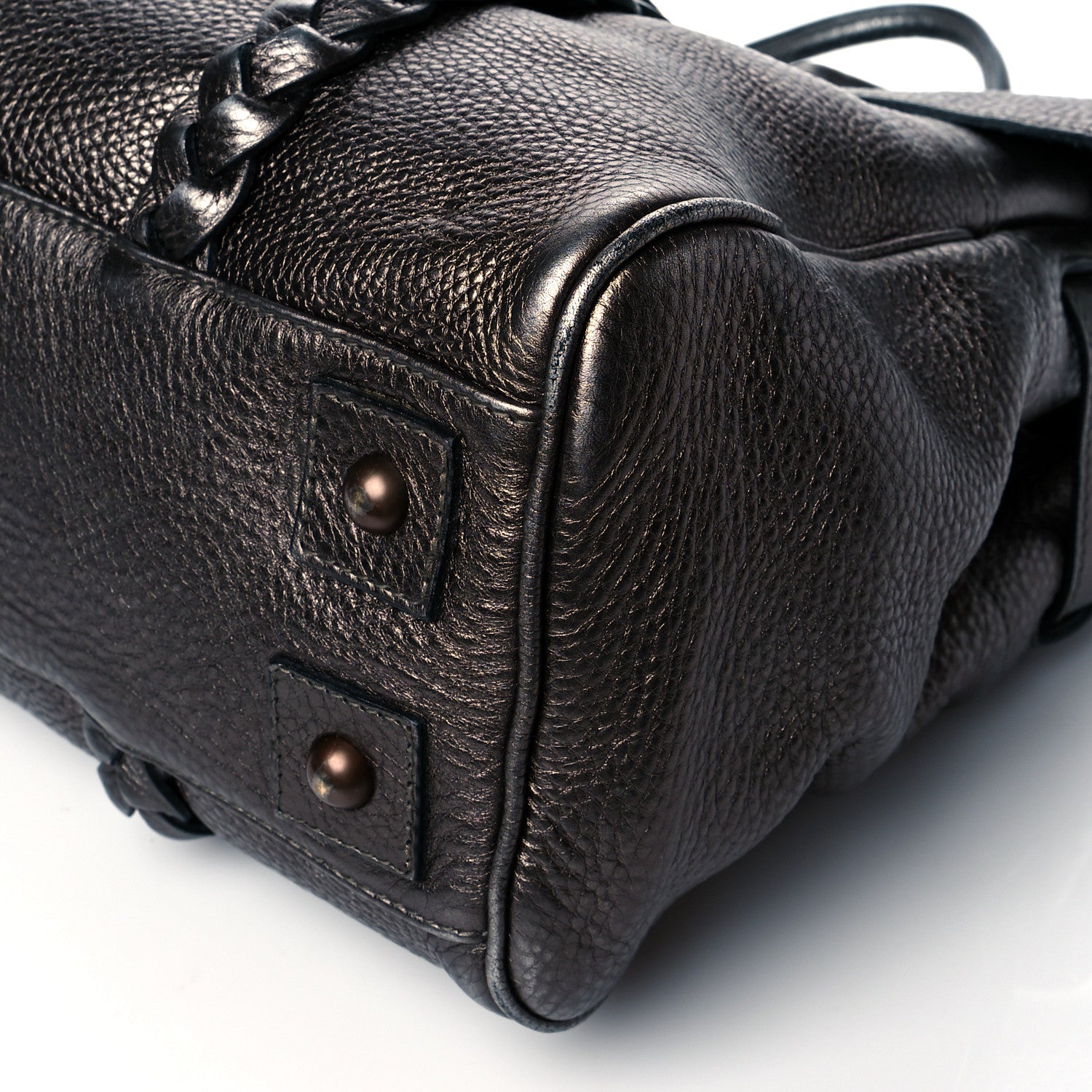 Mulberry Metallic Classic Grain Braided Bayswater 10 of 10