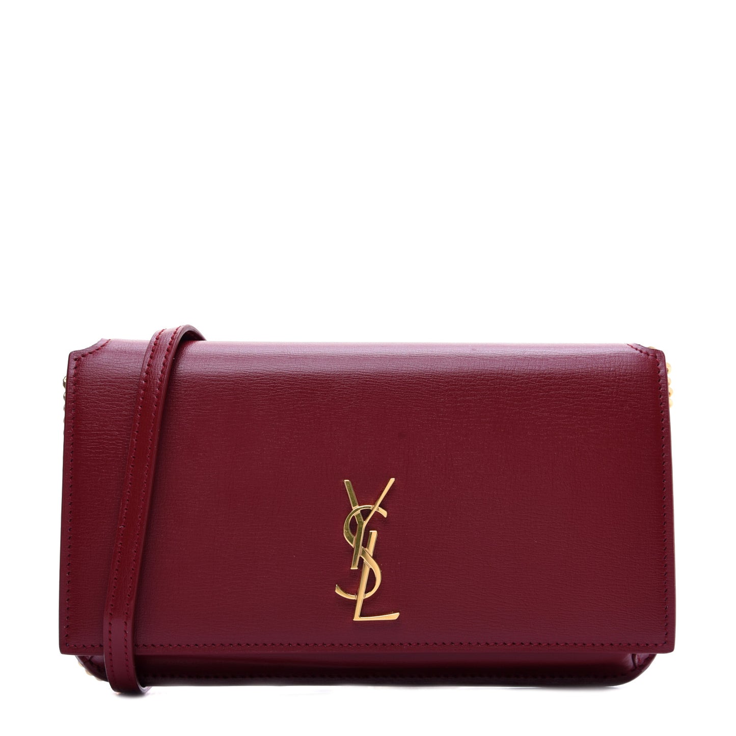 Smooth Calfskin Monogram Phone Holder Crossbody Opyum Red