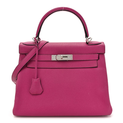 Hermes Togo Kelly Retourne 28 Rose Pourpre 1 of 18