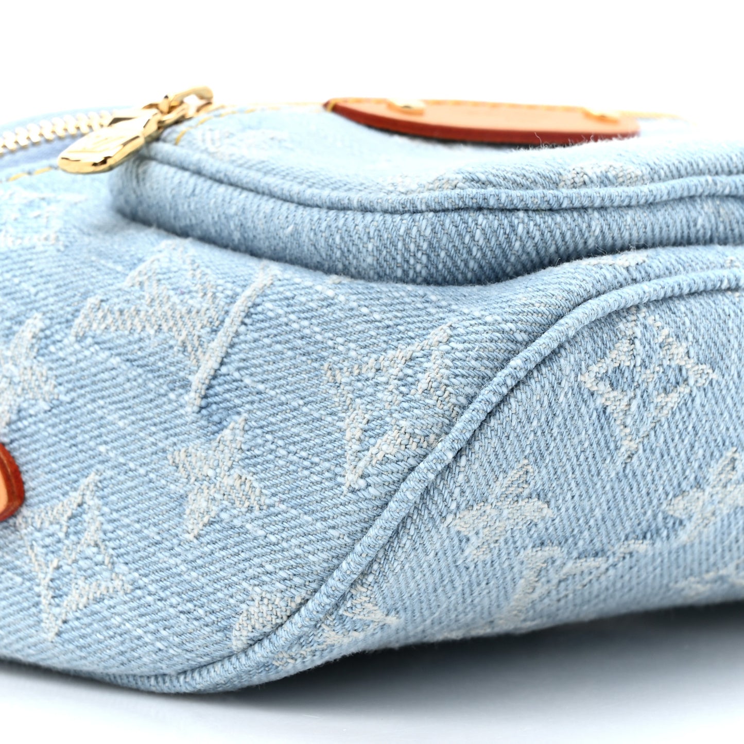 Monogram Denim Mini Bumbag Sky Blue