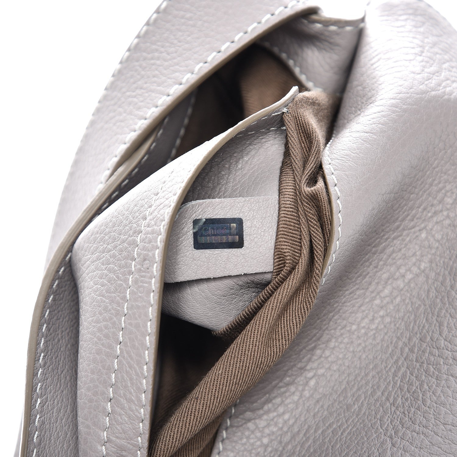 Chloe Calfskin Medium Marcie Round Crossbody Bag Cashmere Grey 7 of 8