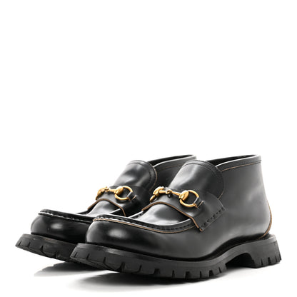 Gucci Cordovan Lux Mens Harald Horsebit Ankle Boots 7.5 Black 3 of 10