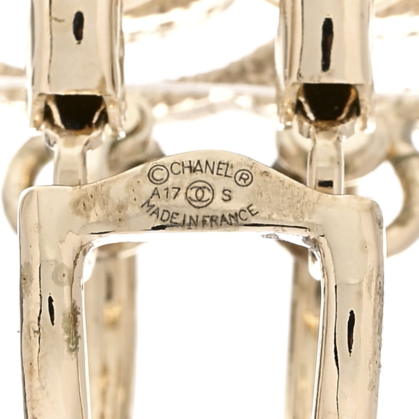 CC Dangle Clip On Earring Gold
