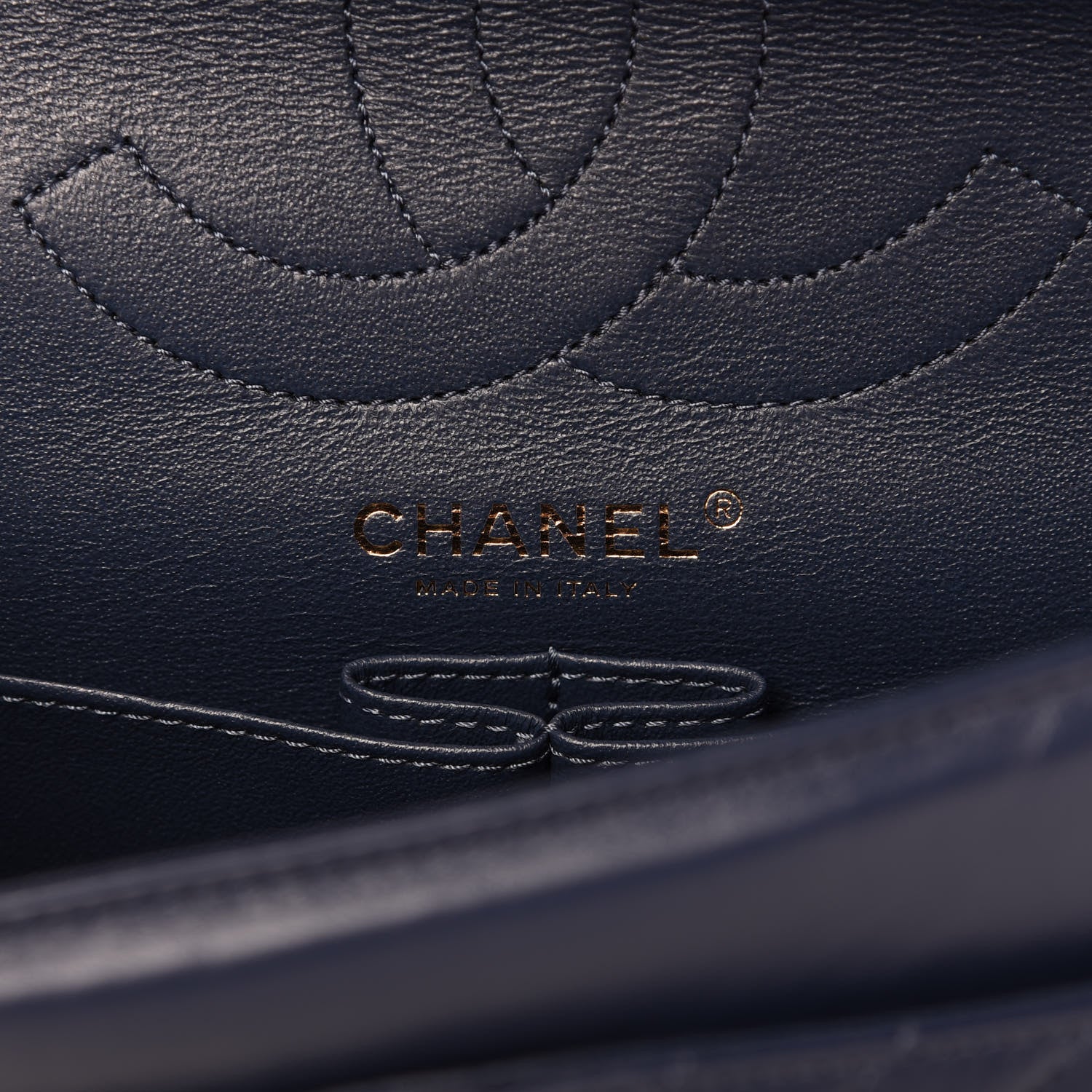 Chanel Aged Calfskin Chevron Quilted 2.55 Reissue 225 Flap Blue 9 of 12