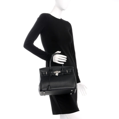 Hermes Taurillon Clemence Birkin 30 Black 2 of 28