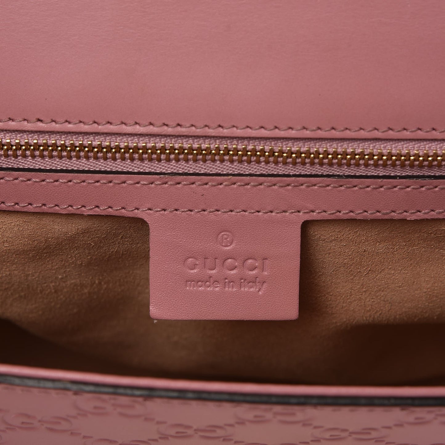 Guccissima Signature Medium Padlock Shoulder Bag Rose Baby Candy