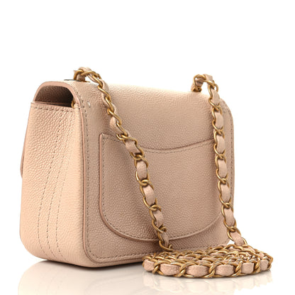 Chanel Grained Calfskin Mini Square Classic Pure Flap Nude 4 of 9