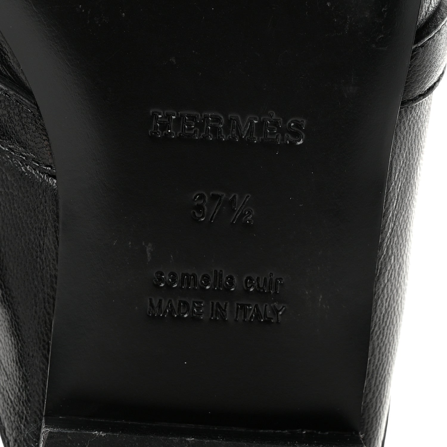 Hermes Goatskin Oz Mules 37.5 Black 7 of 10