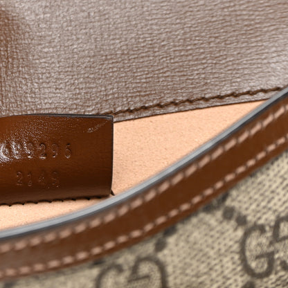 Gucci GG Supreme Monogram Mini Horsebit 1955 Shoulder Bag Beige Brown Sugar 7 of 11