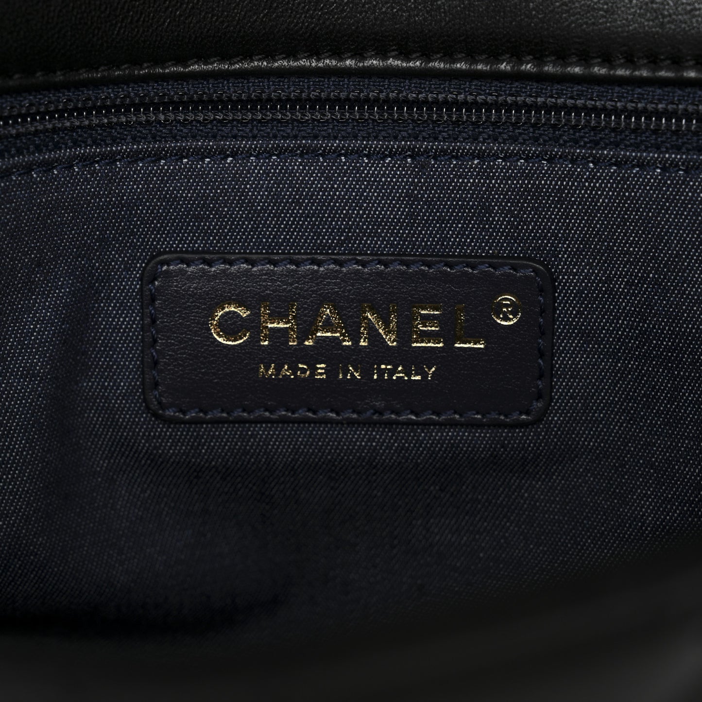 Lambskin Quilted Resin Bi-Color Chain Flap Bag Black